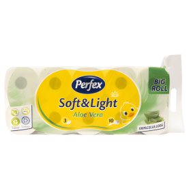   Perfex Soft&Light Aloe Vera WC papír - 3 rétegű, 10 tekercs