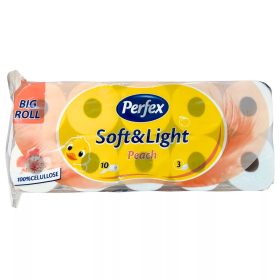   Perfex Soft&Light barack illatú WC papír - 3 rétegű, 10 tekercs