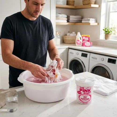 The Pink Stuff folteltávolító por, fehér ruhákhoz 1kg