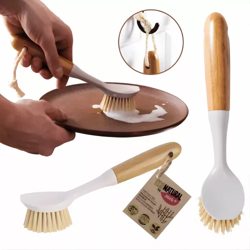 YORK Eco Natural bambusz edénymosó kefe nyéllel 22cm