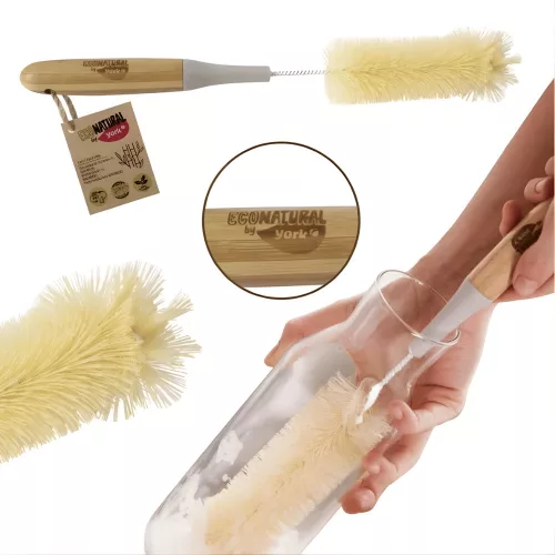 YORK Eco Natural bambusz üvegmosó kefe nyéllel 36cm
