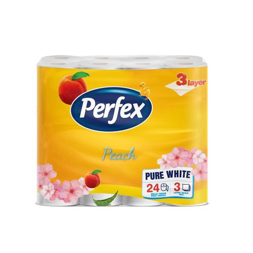 Perfex barack illatú WC papír - 3 rétegű 24 tekercses