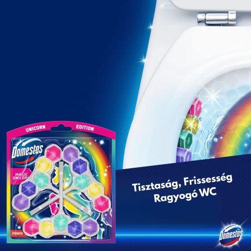 Domestos Power5 WC-frissítő blokk 3x50g Magic Unicorn