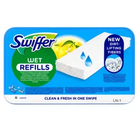   Swiffer Padlótörlő Utántöltőn NEDVES/WET citromos, 24 db/doboz