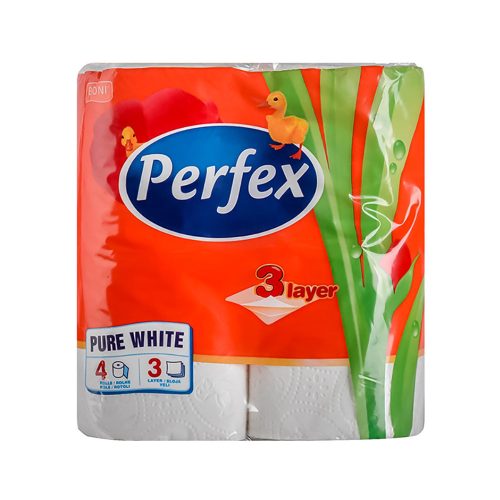 Perfex WC papír - 3 rétegű, 4 tekercs