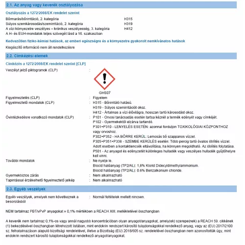 Sanytol fertőtlenítő mosószeradalék 500ml