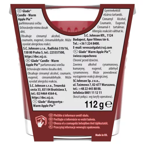 Glade illatgyertya - Warm Apple Pie 112g
