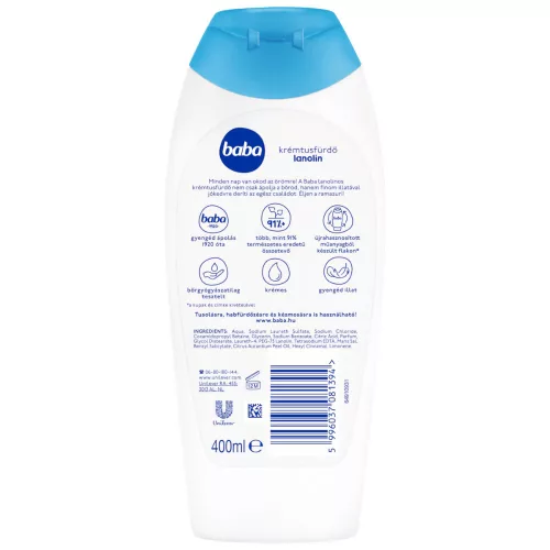 Baba krémtusfürdő lanolin 400 ml