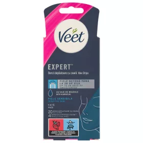   Veet Expert használatra kész hideggyanta szalagok - arcra, érzékeny bőrre 20 db