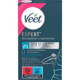   Veet Expert használatra kész hideggyanta szalagok - Bikinire és hónaljra, érzékeny bőrre 16 db