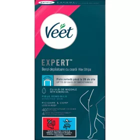   Veet Expert használatra kész hideggyanta szalagok - érzékeny bőrre 40 db