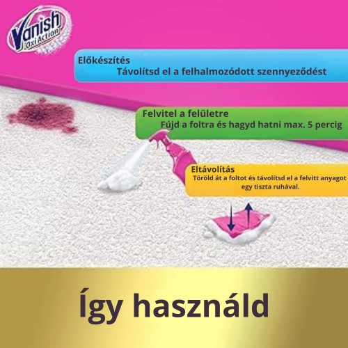 Vanish Oxi Action Szőnyeg- és Kárpittisztító spray 500ml
