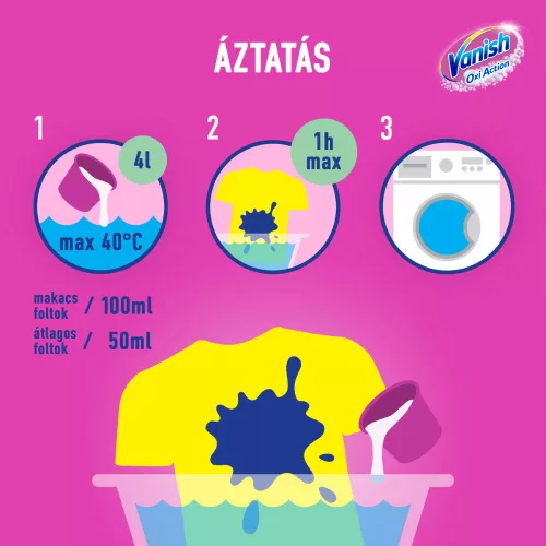 Vanish Oxi Action folteltávolító gél 1L Color