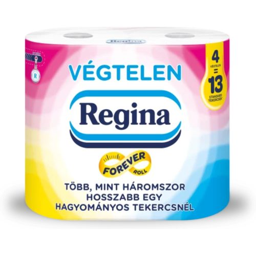 Regina Toalettpapír, végtelen 4 tekercs, 2 rétegű, 2000 lap