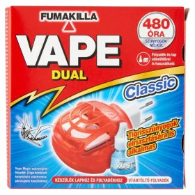   VAPE Dual elektromos szúnyogriasztó készülék lapkához és folyadékhoz 1 db