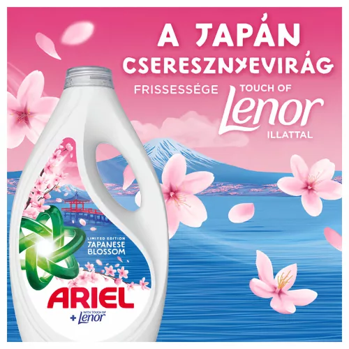 Ariel folyékony mosószer 40 mosás, 1,8L Lenor Japanese Blossom