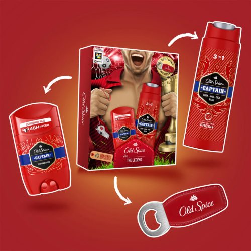 Old Spice Ajándékcsomag CAPTAIN Tusfürdő 250 ml + Dezodor 150ml
