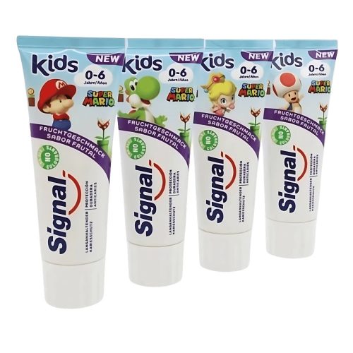 Signal Kids Super Mario gyermekfogrém 75ml fruity flavor