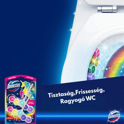 Domestos Power5 WC-frissítő blokk 2x50g Magic Unicorn