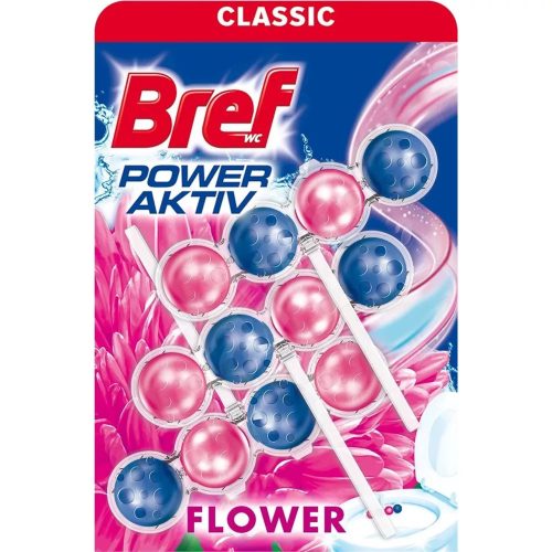 Bref Power Aktiv WC tisztító golyó Flower 3×50 g (3 db)