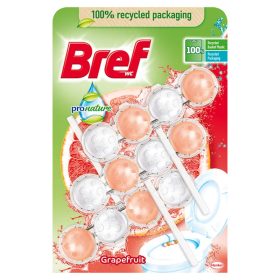   Bref Pro Nature WC tisztító, golyós Mega Pack, 3DB-os 3X50g GRAPEFRUIT