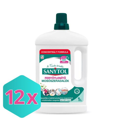 Sanytol fertőtlenítő mosószeradalék Fehér virágok 1000ml KARTON - 12 db
