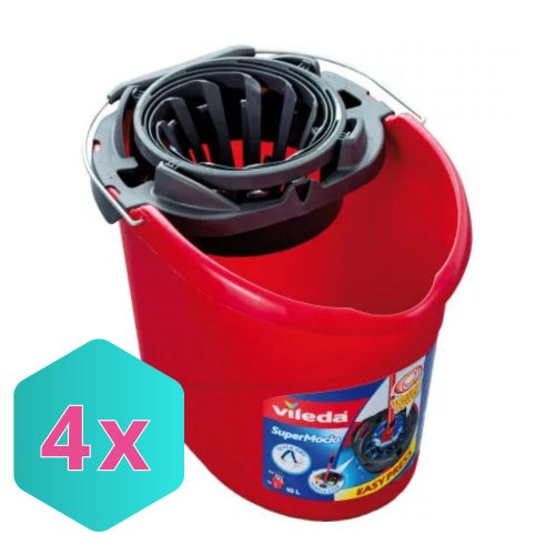 Vileda Supermop vödör csavarókosárral, 10L KARTON - 4 db