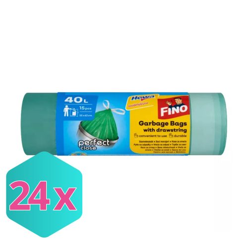 Fino Perfect Close szemeteszsák 40l 15db/tekercs 55x62cm KARTON - 24 db