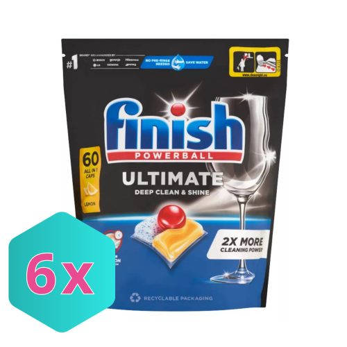 Finish Powerball Ultimate All in 1 mosogatógép kapszula Lemon 60db/csg KARTON - 6 db