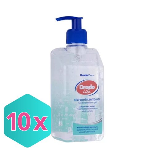 Bradolife kézfertőtlenítő gél 500ml KARTON -10 db