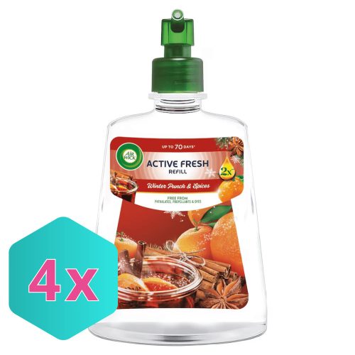 Air Wick ACTIVE FRESH utántöltő 228 ml Winter Punch & Spices KARTON - 4 db