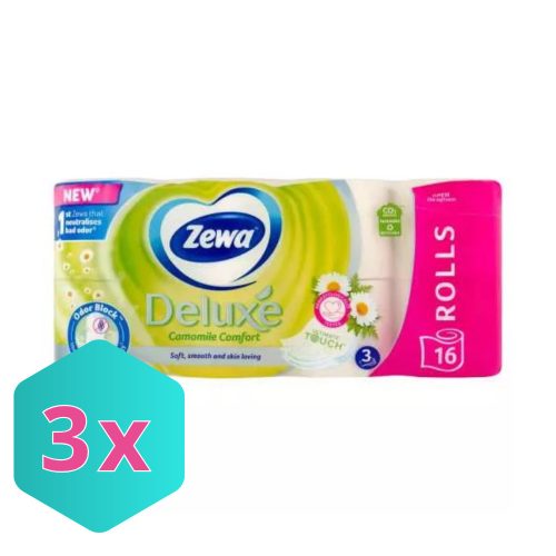 Zewa toalettpapír 3r., 150lap/tek, 16tek/csg, Kamilla KARTON - 3 db