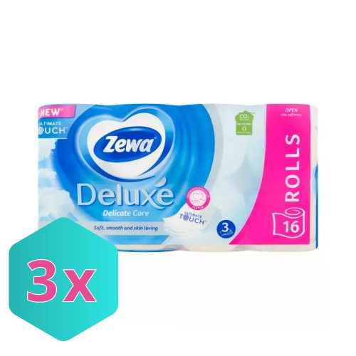 Zewa toalettpapír 3r., 150lap/tek, 16tek/csg, Delicate Care KARTON - 3 db