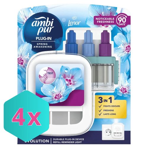 Ambi Pur 3volution készülék + utántöltő Lenor Spring 20ml KARTON - 4 db