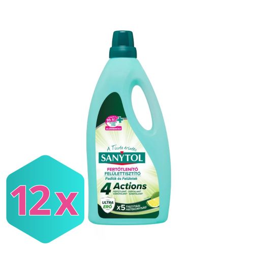 Sanytol fertőtlenítő felülettisztító 1L 4 Actions KARTON - 12 db
