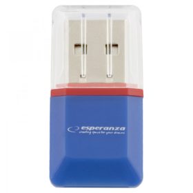 Esperanza USB 2.0 microSD kártyaolvasó kék (EA134B)