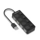 Esperanza 4-portos USB 2.0 HUB kapcsolóval
