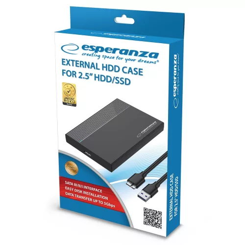 ESPERANZA KÜLSŐ HDD/SSD TOK 2.5" HDD-HEZ EBA102