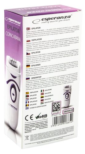 Esperanza EBD002B Copacabana epilátor fehér-kék