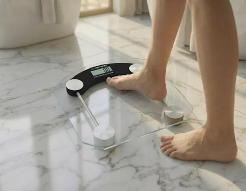 Esperanza Pilates fürdőszobai mérleg fekete (EBS008K)