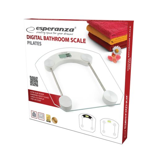 Esperanza Pilates fürdőszobai mérleg fehér (EBS008W)