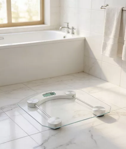 Esperanza Pilates fürdőszobai mérleg fehér (EBS008W)