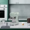 SMEG ECF02 ESPRESSO KÁVÉFŐZŐ, retro, tejhabosítóval, zöld