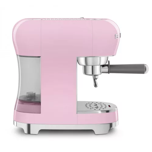 SMEG ECF02 ESPRESSO KÁVÉFŐZŐ, retro, tejhabosítóval, rózsaszín