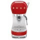 Smeg karos kávéfőző tejhabosítóval 50-es évek design (piros) ECF02RDEU