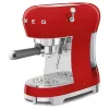 Smeg karos kávéfőző tejhabosítóval 50-es évek design (piros) ECF02RDEU