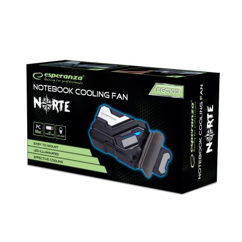 ESPERANZA NOTEBOOK COLLING VENTILÁTOR LED USB NORTE