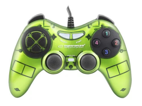 ESPERANZA GAMEPAD PC USB FIGHTER ZÖLD