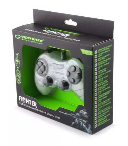 ESPERANZA GAMEPAD PC USB FIGHTER FEHÉR