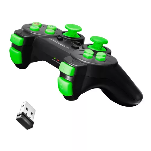 Esperanza Gladiator Wireless Gamepad PS3/PC fekete/zöld